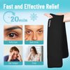 ATreebay Cooling Eye Mask, Reusable Gel Eye Mask for Sleep Cooling, Cold Eye Mask for Puffiness, Soothing Headache, Dark Circles, Soft Thick Gel Ice Mask for Long-Lasting Comfort, Black