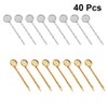 Bobby Pin Jewelry Tray Jewelry Tray 40PCS DIY Round Tray Hair Clips No- Metal Bobby Hair Clips Snap for Hair Accessories（Mixed coloring） Metal Serving Tray Metal Hair Clips Jewelry Tray