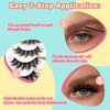 Natural False Eyelashes D Curl 7 Pairs False Eyelashes Cat Eye Lashes Fluffy Faux Mink Lashes Wispy Eyelashes Extensions by MOMOLASH