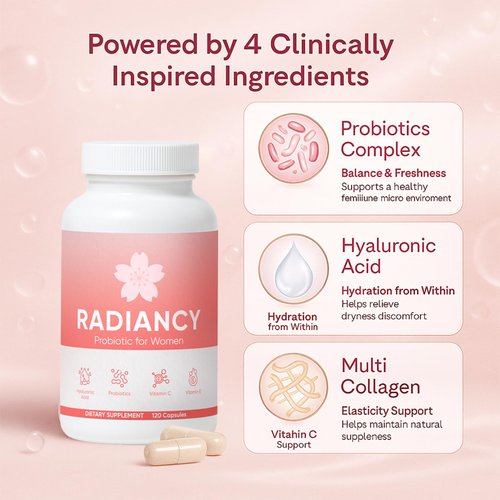 minyang Radiancy Probiotic for Women, Daily Supplement with Multi-Collagen, Hyaluronic Acid, Prebiotics, Vitamin C - 120 Count (1)