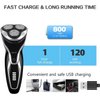 MAX-T Men Electric Razor, Rechargeable Wet & Dry Rotary Electric Shaver for Men (Black)