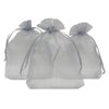 Ankirol Sheer Organza Favor Bags 6x8'' For Wedding Baby Shower 100pcs Gift Bags Samples Display Drawstring Pouches (gray)