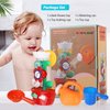 Girl Bath Toys for Kids 1-3 Bathtub Toys for Toddlers Water Tub Toys for Babies 1 2 3 Year Old Girls Boys Gifts with 1 Mini Sprinkler 2 Toys Cups Gifts Ideal with Color Box