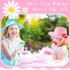 Zhanmai 6 Sets Girls Tea Party Dress Play Set Includes 6 Daisy Tea Party Hats, 6 Straw Purse, 6 Pairs Gloves, 6 Pearl Necklace Bracelet Set for Girls Princess Tea Party Birthday Party Supplies