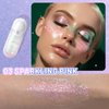 DAGEDA Body Glitter Gel, Roll-on Face Glitter for Mermaid Makeup Festival Rave Accessories, Holographic Hair Glitter Gel,Body Shimmer Halloween Makeup for Rave Party (Sparkling Pink)