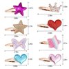Zanwell 16 Pcs/8 Pairs Metal Hair Clips for Girls, Star/Crown/Heart Shaped Kids Hair Barrettes, 7 cm, Cute Sparkly Hair Styling Accessories
