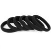 Generic Elastic Hair Rubber Bands For Girls and Women Pack of 6 Pcs (Black)