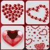 3 Sheets Rhinestone Sticker Self Adhesive Rhinestones Gems for Face Eyes Makeup Hair Body Stick on Rhinestones Stickers for Valentine Festival Decal Decor(Red)