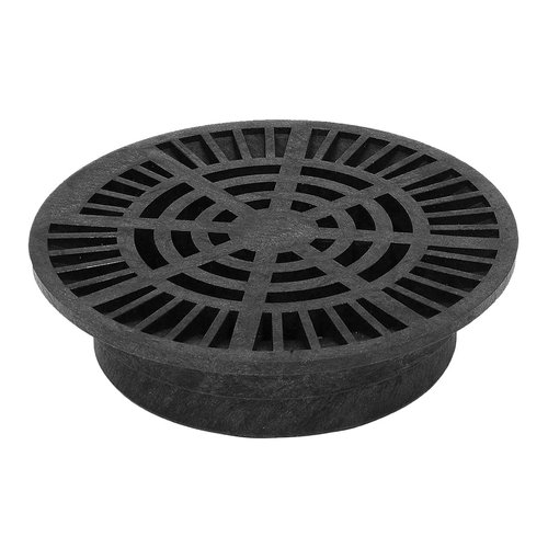 StormDrain 8" Outdoor Round Drain Grate Cover - Fits 6" Round Catch Basins, SDR Pipe and Fittings, Corrugated Pipe, Belled End Pipe and Double Wall Pipe - Superior Strength and Durability, Black