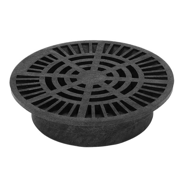 StormDrain 8" Outdoor Round Drain Grate Cover - Fits 6" Round Catch Basins, SDR Pipe and Fittings, Corrugated Pipe, Belled End Pipe and Double Wall Pipe - Superior Strength and Durability, Black
