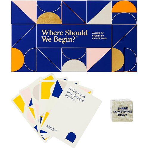ESTHER PEREL Where Should We Begin Game of Stories - Conversation Cards for Couples, Friends, & Co-Workers - Interactive Couples Game w/ 200 Prompt Cards - 2-6 Player Card Games for Couples