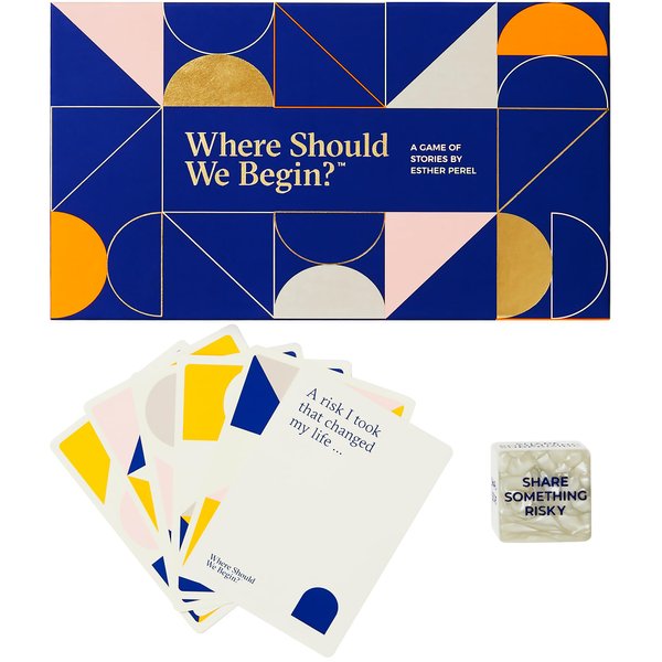 ESTHER PEREL Where Should We Begin Game of Stories - Conversation Cards for Couples, Friends, & Co-Workers - Interactive Couples Game w/ 200 Prompt Cards - 2-6 Player Card Games for Couples