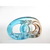 Generic Clear transparent blue and brown infinity knot hair claw clip