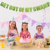 Get Out of My Swamp Banner, Swamp Decorations Pre-Assembled Housewarming Party Decorations Glittering Green Banner Gifts for Theme Birthday Party Supplies