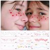 19PCS Cute Temporary Face Tattoos, Fake Freckles Tattoo Sticker, Valentine Heart Tattoo, Butterfly Fake Tattoo, Fairy Temporary Tattoos for Rave Accessories, Adult Kawaii Makeup Accessories for women