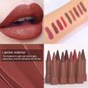 BINGBRUSH Matte Longwear No-Budge Lipstick Makeup,Highly Pigmented Color, Cheeky, Soft Matte Lip Cream Lightweight Lipgloss stick (01#&02#&04#, 3pcs)