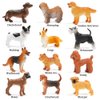 Mini Tudou Dog Figures Play Set,12 pcs Realistic Dog Figurines Toys w/ Dog House,Durable Solid Body Puppy Figurines Sheepdog,Golden Retriever for Cake Topper,Educational Toy,Collection and Decorations