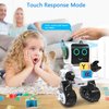 OKK Robot Toy for Kids, Smart RC Robots for Kids with Touch and Sound Control Robotics Intelligent Programmable, Robot Toy with Walking Dancing Singing Talking Transfering Items for Boys Girls (White)