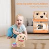 Monealpis Walking Dog Toy - Toddler Dog Toys for Girls Aged 2+, Singing, Barking, Talking Golden Retriever Plush with Leash, Interactive Dog Playset Gift for Kids, Boys and Girls
