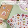 18 Sheets Happy Birthday Stickers, Adhesive Cute Stickers Birthday Stickers Decals for Gift Cards Envelope Scrapbook DIY Craft Decoration Party Favors Supplies for Kids Adults (6 Styles)