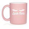 Daylor Lash Boss Makeup Lash Extension Artist Ceramic Coffee Mug Tea Cup Gift (11oz Light Pink)