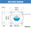 WINSINN 50mm Fan 5V, 3D Printer Micro 5 Volt Fans 5010 Dual Ball Bearing, Brushless Cooling 50mmx10mm 2PIN (Pack of 5Pcs)