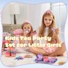 Lewtemi 48 Pcs Kids Tea Party Set for 3 Year Old Girls Princess Tea Pretend Toy Kids Kitchen Pretend Play Tea Party Set Toys with Dessert Doughnut Carrying Case for Xmas Birthday Gift (Unicorn Style)