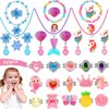Little Girl Jewelry Rings Toys in Box, Adjustable Rings for Kids, 30 PCS Cute Costume Jewelry Princess Party Favors Birthday Easter Christmas Valentines Gifts for 3 4 5 6 7 8 9 Year Old Girls
