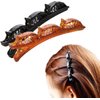 Braided Hair Clips for Women, Multi Clip Hair Barrette, Hair Sectioning Clips, Duckbill Clip Hair Barrettes (Black)