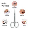 Eagerbeauty Cuticle Scissors- Stainless Steel Curved Blade Small Scissors for Trimming the Fingernails, Toenails, Eyebrow, Eyelash, Dry Skin – Nail Scissors(B)
