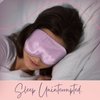 CELESTIAL SILK 100% Silk Sleep Mask for Women with Silk Covered Elastic Strap, 100% Silk Filled Silk Eye Mask for Sleeping (One Size, Lavender)