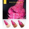 BURANO Reflective Gel Nail Polish, 7.3ml Reflective Diamond Nail Glitter Gel Polish, Sparkly Color Gel Polish Holographic Glitters Shiny Gel Polish UV Lamp Required (Hot Pink SZ9)