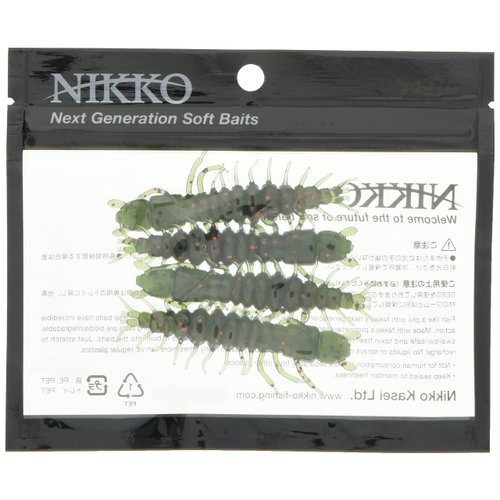 NIKKO Zaza hellgrammite Artificial Fishing baits, Watermelon Red Flake, 3"