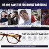 STORYCOAST 2 Pack Blue Light Blocking Glasses for Women/Men, Anti Eyestrain Computer Glasses TR90 Lightweight Filter Blue Ray Eyeglasses (Black + Brown Leopard)