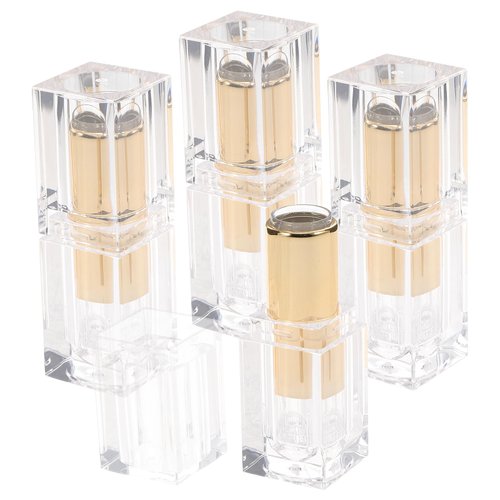 Ipetboom 4 Pcs Empty Lipstick Tubes Lip Balm Tubes DIY Lip Balm Container fillable DIY Lip Balm Tube Cosmetic Lipstick Tube for Lipstick Lip Balm DIY Lipstick Samples, Lip Balms