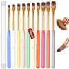 MUSILAN Nail Art Brushes Set,10pcs Nail Art Tool Set Nail Art Design Pen Painting Tools Fingernail Brush Nail Cleaning Brush for Acrylic Application Acrylic Powder 3D Nail Carving Nail Art Brushes Set