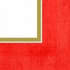 Red Border Beverage Napkins