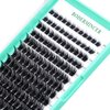 Bodermincer 10-12-14-16mm MIX D Curl Lash Clusters Individual Lashes Mink Cluster Eyelash Extension Natural 3D Russian Volume Faux Eyelashes Individual Lashes Makeup (M01# 8-10-12-14-16mm MIX)