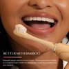 Better & Better Bamboo Sonic Toothbrush Replacement Heads | Replaceable Bamboo Sonic Brush Heads w/Soft, Plant-Based Bristles for High-Polish, Gentle Clean | Whitens Surface Stains & Removes Plaque