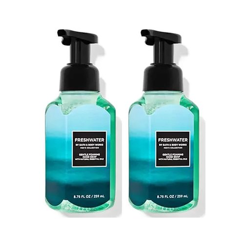 Bath & Body Works Bath and Body Works Freshwater Gentle Foaming Hand Soap 8.75 Ounce 2-Pack (Freshwater) 17.5 Ounce