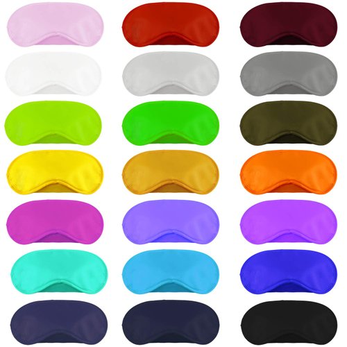 Aneco 50 Pieces Blindfold Eye Mask Shade Cover with Nose Pad and Adjustable Strap for Travel Slee...