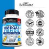 Omega 3 Fish Oil Supplement - 1200mg EPA and 900mg DHA Fatty Acid Per Serving from Wild Caught Fish - Supports Joint, Eyes, Brain & Skin Health - Burpless Lemon Flavor, Gluten-Free, 90 Softgels
