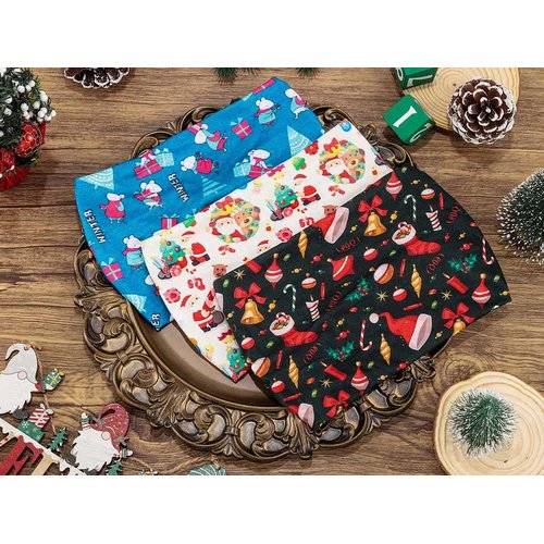 Bohend Christmas Headbands Stretch Knotted Headbands 3Pcs Head Bandana Non Slip Elastic Snowman Head Bands Workout Yoga Sweatband Hair Accessories for Women and Girls (E)