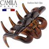 Camila Paris CP3515 French Small Hair Clips for Women Thick Hair for Long Curly Wavy Hair, Girls Hair Claw Clip, Durable Styling Big Claw Clip for Thick Hair, Strong Hold No Slip Grip, Made in France