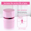 Buqikma Eyelash Glue Storage Container, Pink Sealing Extension Eyelash Glue Jar Storage Tank with Bottom Sealed Adhesive Stand Activated Storage for Eyelash Extension (Pink)