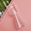 2 in 1 Measuring Cup Spoon Clear Plastic Liquid Powder Measuring Spoon DIY Facemask Tool (2 Pieces)