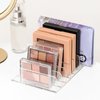 Makeup Palette Organizer2 Pack Acrylic Eyeshadow Palette Pallet,6.7x4.9x1.6 in 7 Sectons BPA-Free Make Up Blush,Contour Storage Holder Cosmetic Eye Shadow Display Stand Clear Rack Vanity Holder(Clear)
