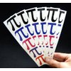 Pi Symbol Temporary Tattoos, Pi Day Math Party Favors, (6 Sheets)