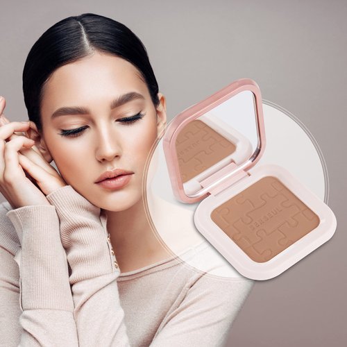 MEICOLY Contour Palette,Shimmer Highly Pigmented Face Powder,Silky Smooth Long-Lasting Delicate Contour Powder Face Contouring Makeup Kit with Brush and Mirror,02 Nude Brown