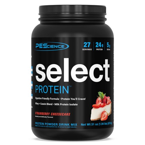 PEScience Select Low Carb Protein Powder, Strawberry Cheesecake, 27 Serving, Keto Friendly and Gluten Free